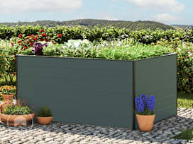 30” Tall Raised Garden Bed (3.9' x 3.9'), Anthracite Gray