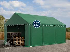 10x20 ft Storage Tent / Shelter, PVC 700, Dark Green 10x20 ft Storage Tent / Shelter, PVC 700, Dark Green