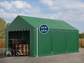 13x20 ft Storage Tent / Shelter, PVC 700, Dark Green