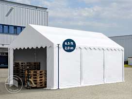 13x20 ft Storage Tent / Shelter with Base Frame, PVC 800, White 13x20 ft Storage Tent / Shelter with Base Frame, PVC 800, White