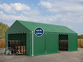13x26 ft Storage Tent / Shelter, PVC 700, Dark Green