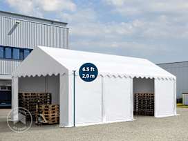13x26 ft Storage Tent / Shelter with Base Frame, PVC 800, White
