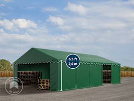 16x33 ft Storage Tent / Shelter, PVC 700, Dark Green 16x33 ft Storage Tent / Shelter, PVC 700, Dark Green