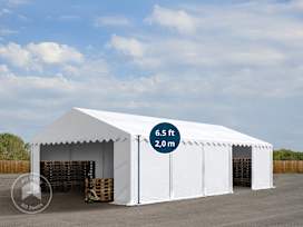 16x33 ft Storage Tent / Shelter, PVC 700, White