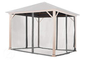 Mosquito Net (4-piece) for Gazebo Forest Superior 10x10 ft, Gray
