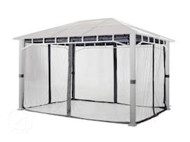 Mosquito Net (4-piece) for Gazebo Sunset Deluxe, 10x13 ft, Gray