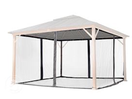 Mosquito Net (4-piece) for Gazebo Forest Superior 13x13 ft, Gray