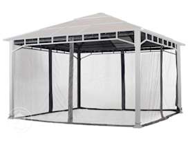 Mosquito Net (4-piece) for Gazebo Sunset Deluxe, 13x13 ft, Gray