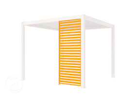 1-Panel Fixed Louver Pergola Wall, White