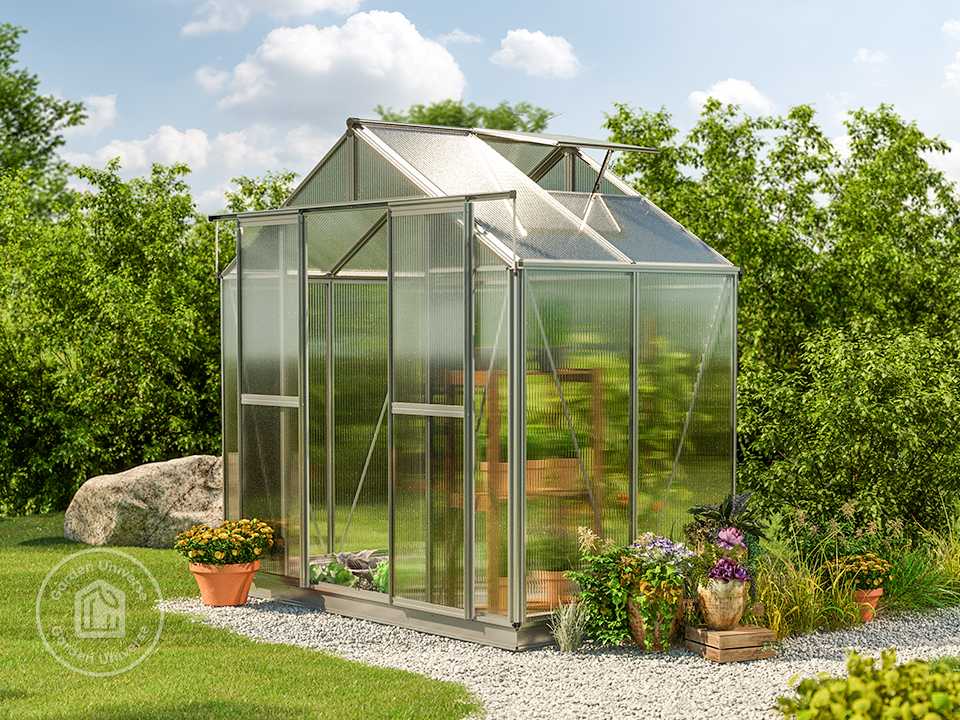 Greenhouse 8.5 x 4.4 ft, 1 skylight, (GFPV00059) | Gardenuniverse
