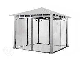 Mosquito Net (4-piece) for Gazebo Sunset Superior, 10x10 ft, Gray