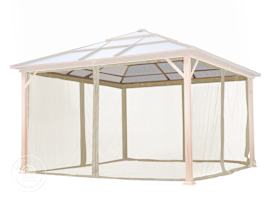 Mosquito Net (4-piece) for Gazebo Forest Deluxe, 13x13 ft, Champagne