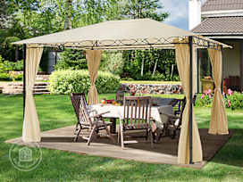 10x13ft Soft Top Gazebo Rendezvous Classic, Champagne