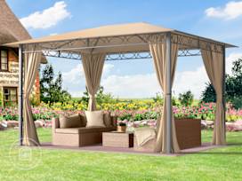 10x13ft Soft Top Gazebo Rendezvous Premium, Cappuccino