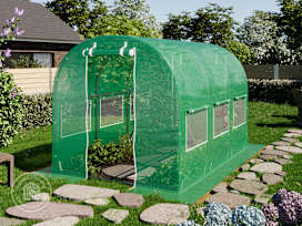6.5x10 ft Hoop House, PE, Green