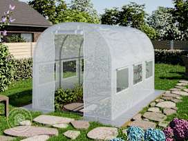 6.5x10 ft Hoop House, PE, white