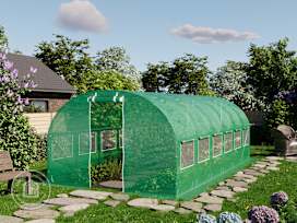 10x20 ft Hoop House, PE, Green
