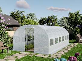 10x20 ft Hoop House, PE, Green