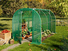 6.5x10x6.5 ft Hoop House, PE, Green