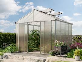 RUBIN 8.6 x 8.5 ft Greenhouse, 10mm Twin-Wall Polycarbonate Panels RUBIN 8.6 x 8.5 ft Greenhouse, 10mm Twin-Wall Polycarbonate Panels