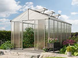 RUBIN 8.6 x 14.6 ft Greenhouse, 10mm Twin-Wall Polycarbonate Panels RUBIN 8.6 x 14.6 ft Greenhouse, 10mm Twin-Wall Polycarbonate Panels