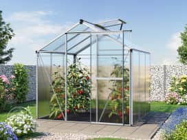 JASMIN 6.3 x 6.3ft Greenhouse, 6mm Twin-Wall Polycarbonate Panels