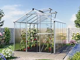 JASMIN 6.3 x 10.4ft Greenhouse, 6mm Twin-Wall Polycarbonate Panels JASMIN 6.3 x 10.4ft Greenhouse, 6mm Twin-Wall Polycarbonate Panels