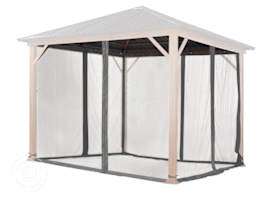 Mosquito Net (4-piece) for Gazebo Forest Superior 10x10 ft, Gray
