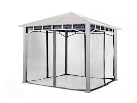 Mosquito Net (4-piece) for Gazebo Sunset Deluxe, 10x10 ft, Gray