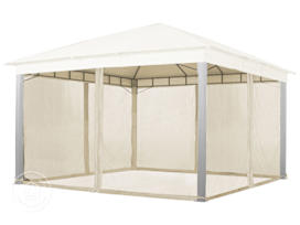 Mosquito Net (4-piece) for Gazebo Sunset Premium, 13x13 ft, Champagne