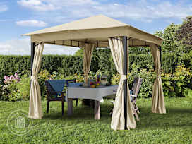 10x10ft Soft Top Gazebo Sunset Classic, Champagne
