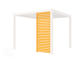 1-Panel Fixed Louver Pergola Wall, Anthracite