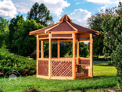 wooden garden gazebo