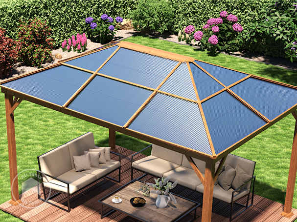 polycarbonate roof gazebo