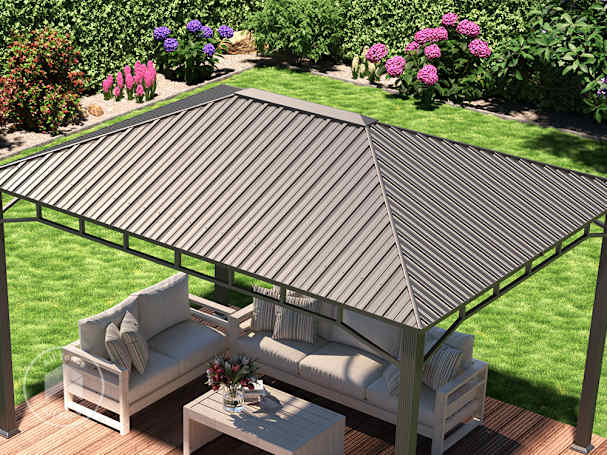 steel roof gazebo