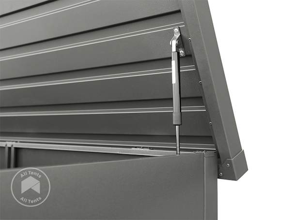 pneumatic damper storage box lid