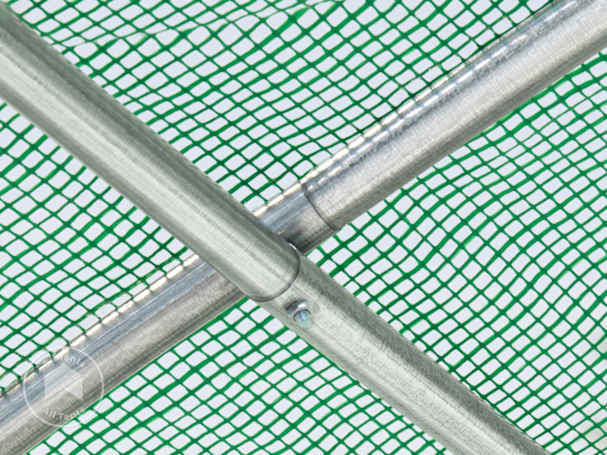 Galvanized steel frame connection inside hoop house greenhouse