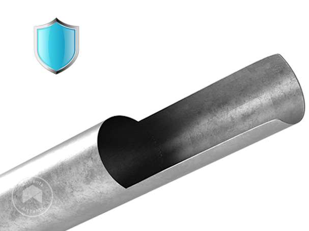 Galvanized and powder-coated steel tube used for portable shed frames