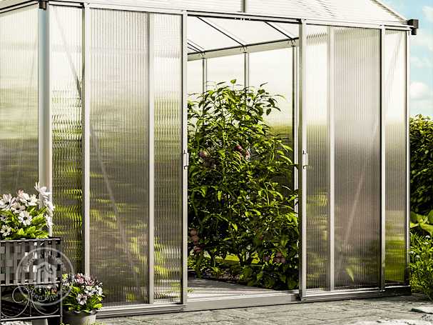 sliding door greenhouse